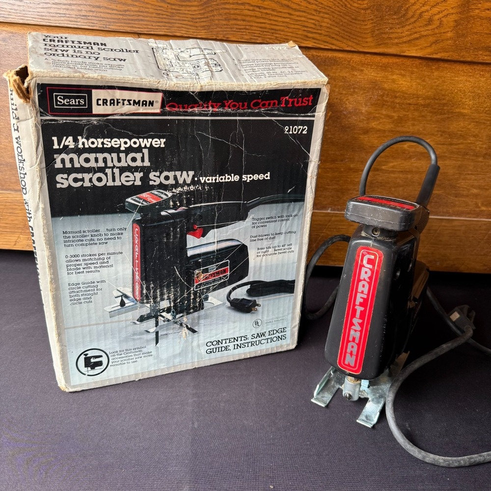 Vintage CRAFTSMAN Scroller Saw 315.10723 Jig Saw